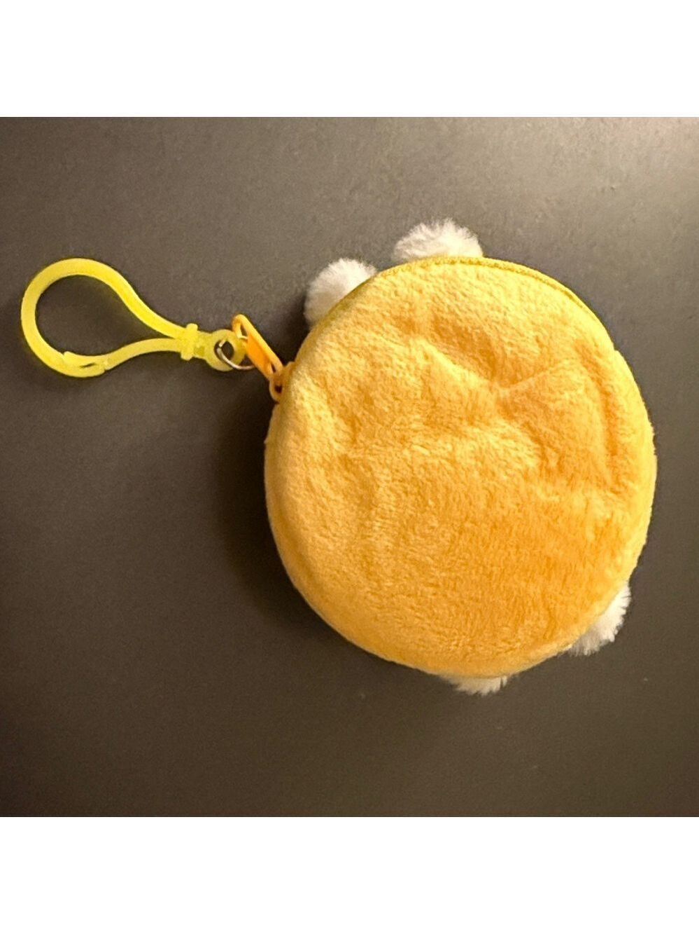 Labubu plush toy keychain White & yellow Plush Character Coin Purse-New - Picture 3 of 6